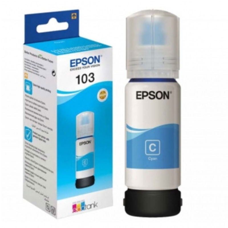 Epson 103 EcoTank Cyan Ink Bottle 65ml (C13T00S24A)