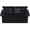 Tabletop Pop-up Box for Power and Multimedia (VGA, HDMI, USB)
