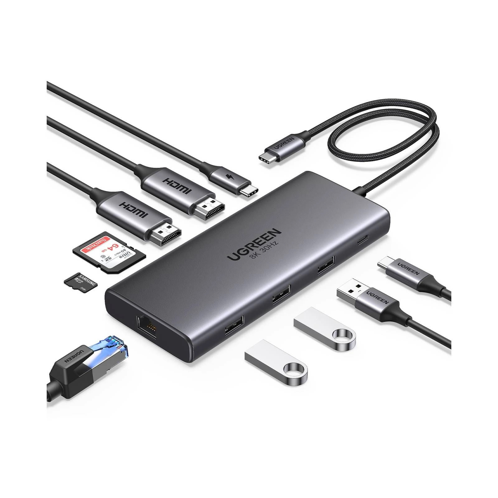 Buy Ugreen 10-in-1 USB-C Multifunction Adapter, USB-C to USB3.0 (UG ...