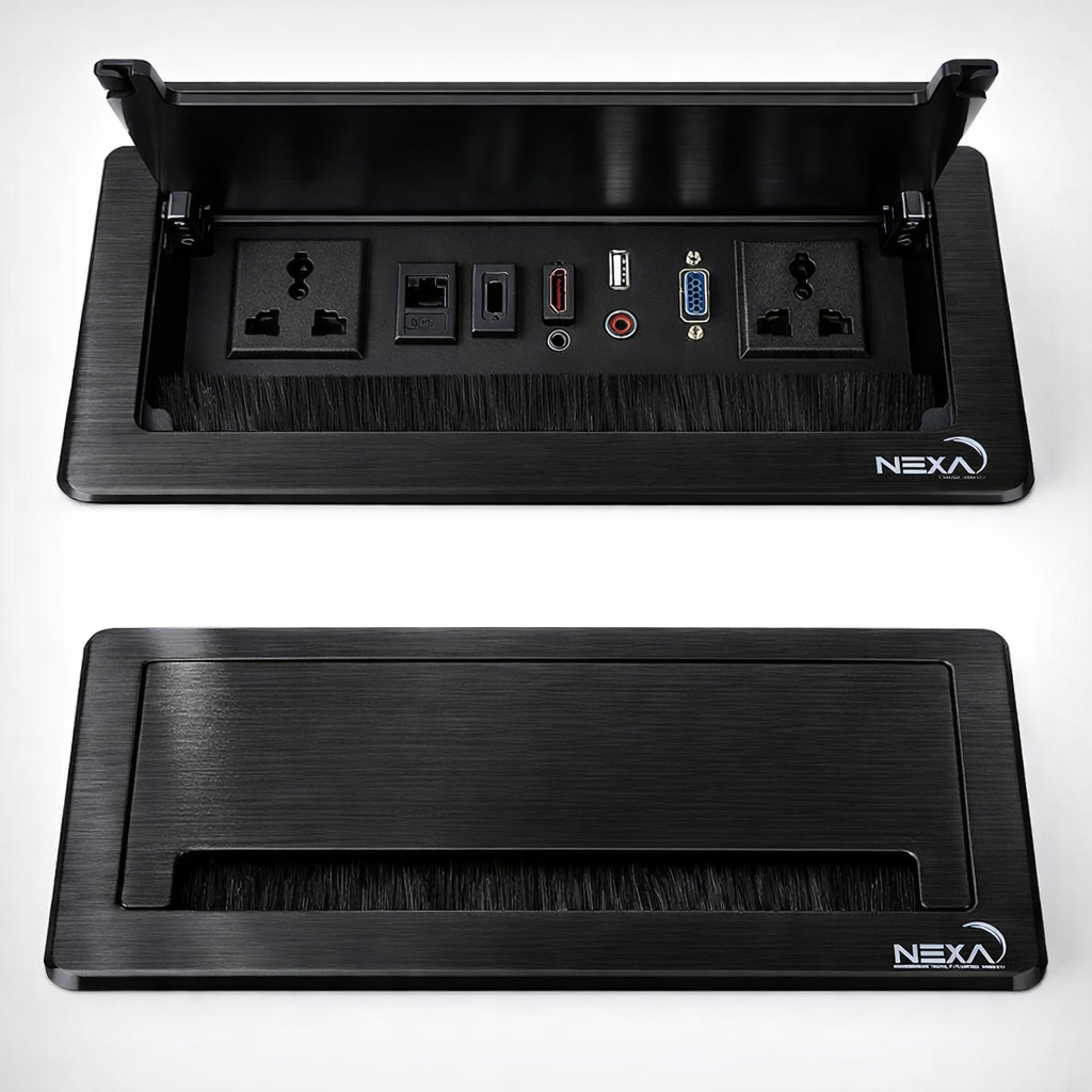Flip-Up Socket – Premium Multifunction Power and AV Connectivity Hub