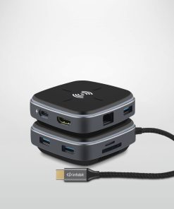 Infobit iHub 901W USB Type C Hub 9-In-1 with Wireless Charging
