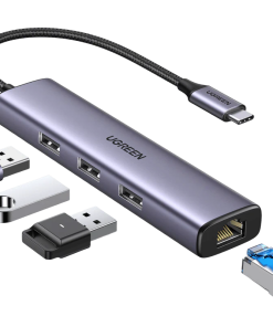 UGREEN CM475 USB-C to USB 3.0 Hub (3 Ports) + Gigabit Ethernet - UG-60600