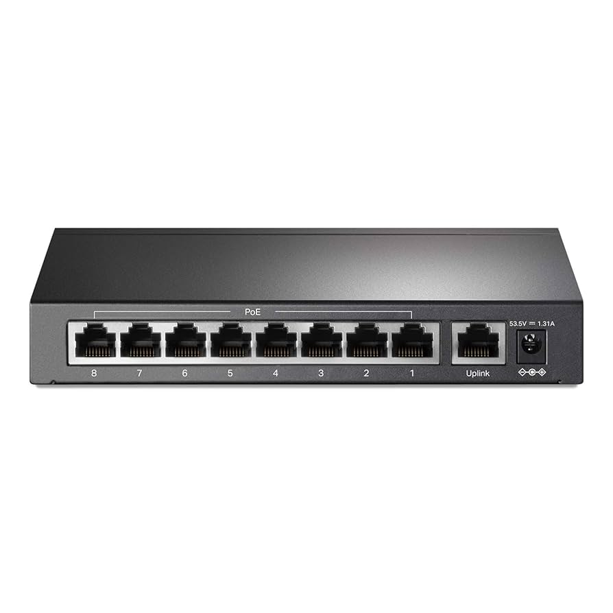 TP‑Link 9‑Port 10/100 Mbps Desktop Switch with 8‑Port PoE+ – TL‑SF1009P