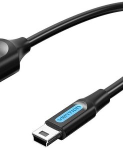 Vention USB 2.0 Mini‑B Male to A Female OTG Cable 0.15 m Black PVC