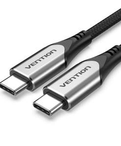 Vention Cotton Braided USB-C to USB-C 3.1 Cable 1M – TAAHF (Gray)