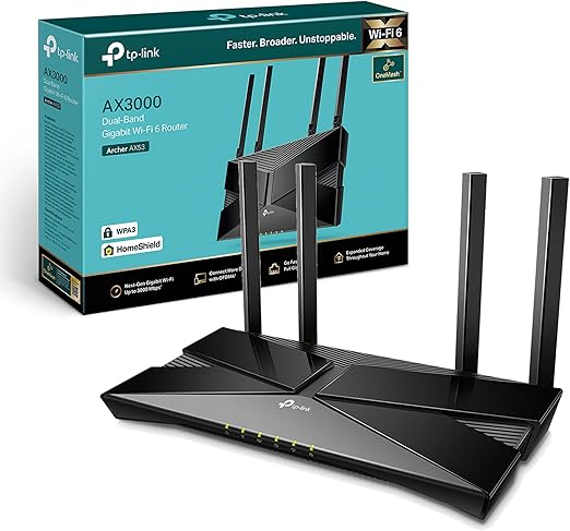 TP‑Link AX3000 Wireless Dual Band Gigabit Wi‑Fi 6 Router – Archer AX53