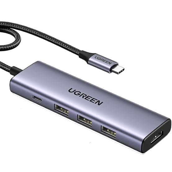UGREEN 5 in 1 USB-C Multifunction Adapter, USB-C To HDMI + 3 USB 3.0 A + PD Power Converter (UG-15596)