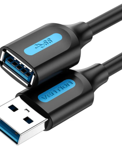 Vention USB 3.0 A Male to A Female Extension Cable 3 m Black PVC CBHBI
