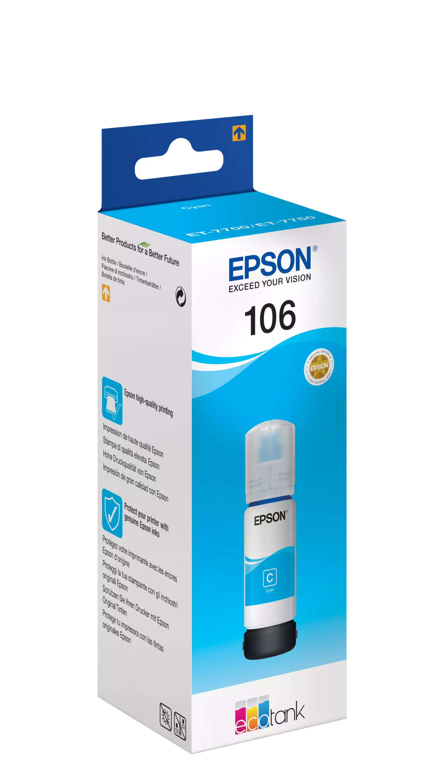 Epson 106 EcoTank Cyan Ink Bottle 70 ml (C13T00R240)