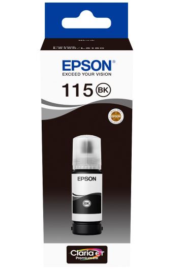 Epson 115 EcoTank Pigment Black Ink Bottle (70 ml) C13T07D44A