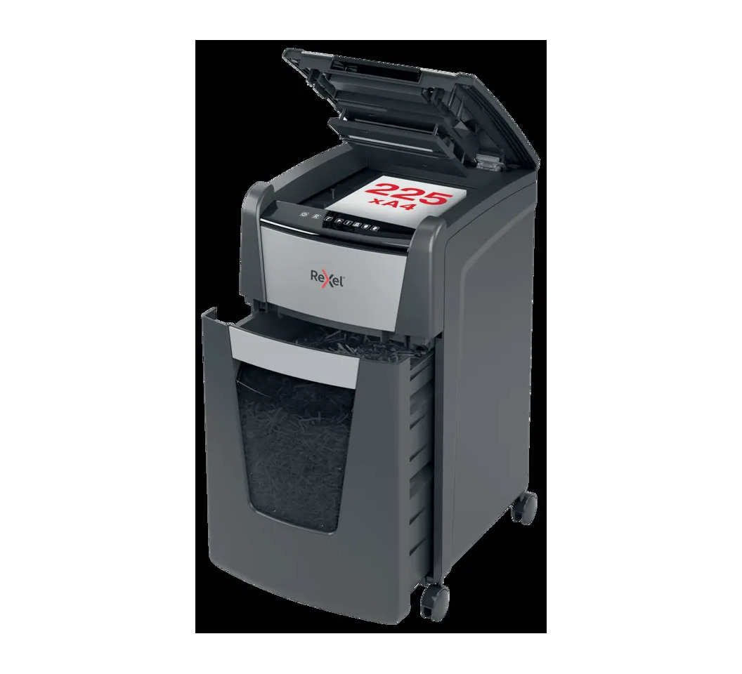 Rexel Optimum AutoFeed+ 225X Automatic Cross Cut Paper Shredder P4