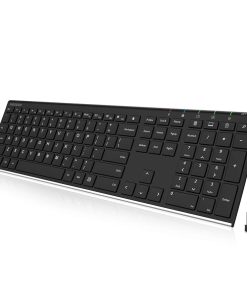 Arteck 2.4G Wireless Keyboard Stainless Steel Ultra Slim