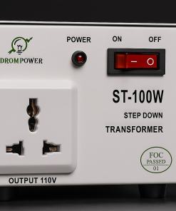 Drom Power 100W Step-Down Transformer (ST-100W) – 220V to 110V Voltage Converter