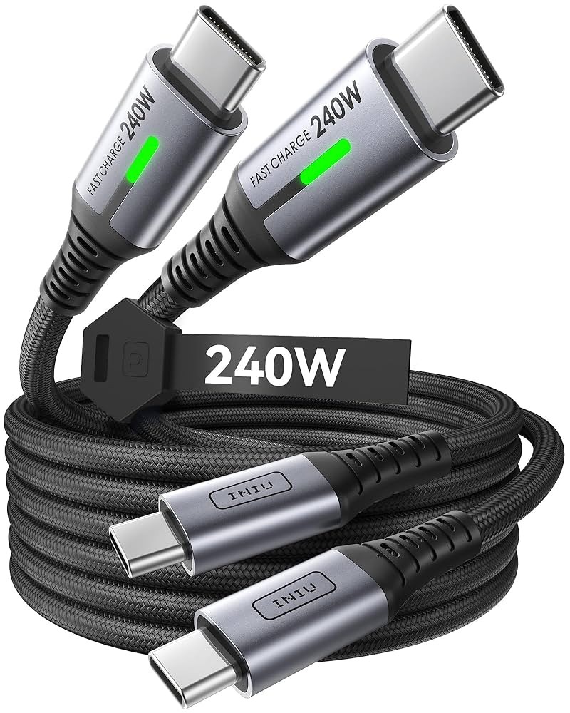 Iniu Usb C to Usb C Cable, 240w Fast Charging 6.6ft
