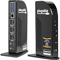 Plugable Usb C Docking Station Triple Monitor 100w Wn/Mac
