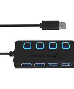 Sabrent 4-Port USB Hub USB 3.0 Fast Data Hub With Individual