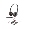 Poly Blackwire 3225 Stereo USB-C Headset +3.5mm Plug +USB-C/A Adapter (Bulk) 8X229A6