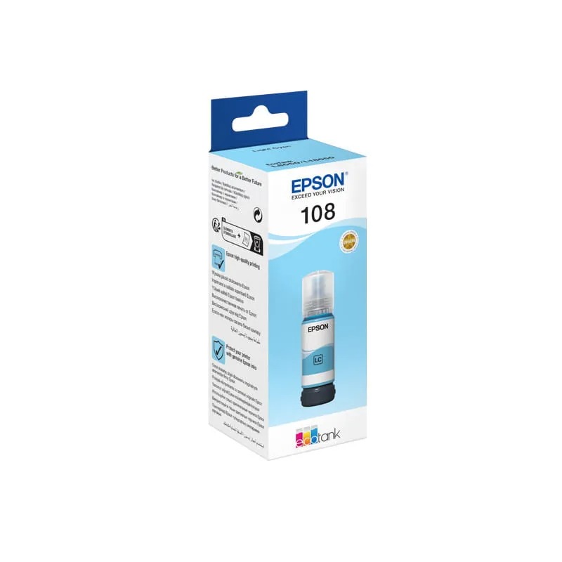 Epson 108 EcoTank Light Cyan ink bottle - 70 ml