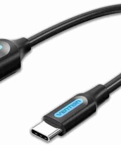 Vention USB-C (M) to USB (F) OTG Cable 0.15M Black PVC Type (VEN-CCVBB)