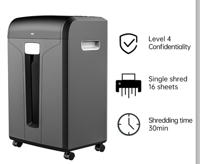 DELI E14400 16-Sheet Cross-Cut Paper Shredder