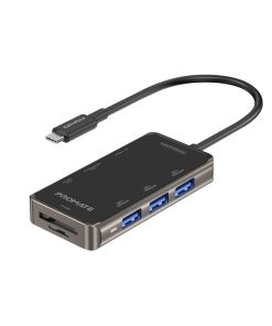 Promate Ultra-Compact USB-C Hub with 100W Power Delivery (PrimeHub-Mini)