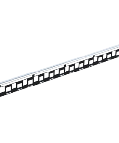 R&M 19″ 1U Patch Panel 24-Port BASIC Black Empty