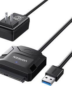 UGREEN CR108 USB 3.0 A To 3.5”/2.5″ SATA Adapter Cable with DC 12V 2A Power Adapter 20231