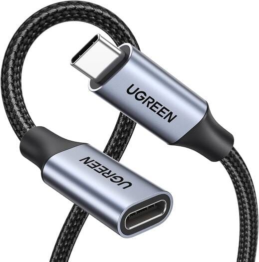 UGREEN US372 USB C 3.1 Male to USB C Female Extension Cable- 0.45m(10Gbps)30205