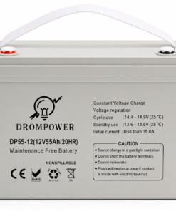 Drom Power 12V 55Ah Sealed Lead Acid Rechargeable Battery