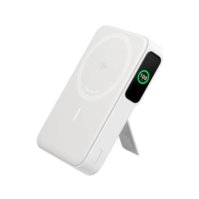 Anker MagGo Power Bank (10,000mAh, Magnetic Wireless Charging) White – Portable MagSafe-Compatible Power Bank