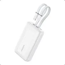 Anker Power Bank 10000mAh 30W with Built-In USB-C and Lightning Cables White (A1680H21)