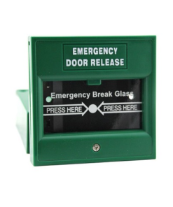 SAGREEN Emergency Break Glass Fire Alarm Exit Button Green