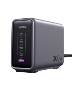UGREEN CD333 300W GaN Fast Charger UK Plug with 4 USB-C and 1 USB-A Ports (UG-90904B)