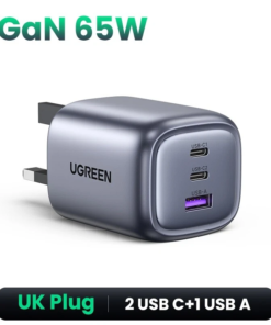 UGREEN X553 65W Nexode S GaN Fast Charger UK Plug with 2 USB-C and 1 USB-A Ports (UG-45225)