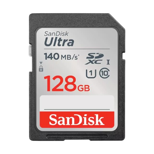 SanDisk Ultra UHS I 128GB SD Card 140MB/s (SDSDUNB-128G-GN6IN)