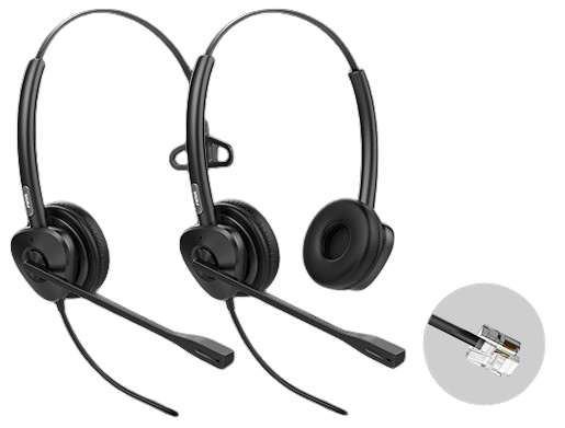 Fanvil HT302 QD to RJ9 Dual Headset
