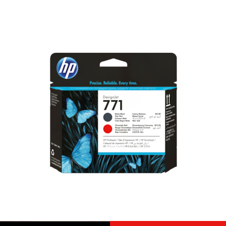 HP 771 Matte Black and Chromatic Red Printhead (CE017A)