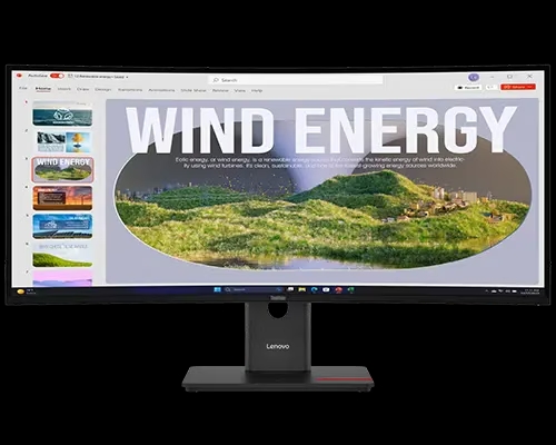 Lenovo ThinkVision T34WD-40 34-Inch Ultrawide QHD Curved USB-C Docking Monitor – 64AEGAT1UK