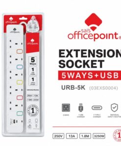 OfficePoint 5-Way Extension Socket with USB and Type-C Charger in Nairobi