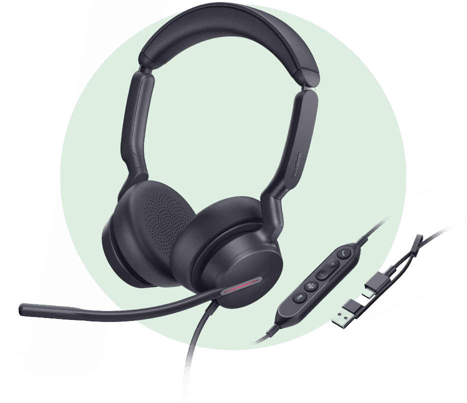 Yealink UH46 Dual Teams USB-CA Corded USB Headset
