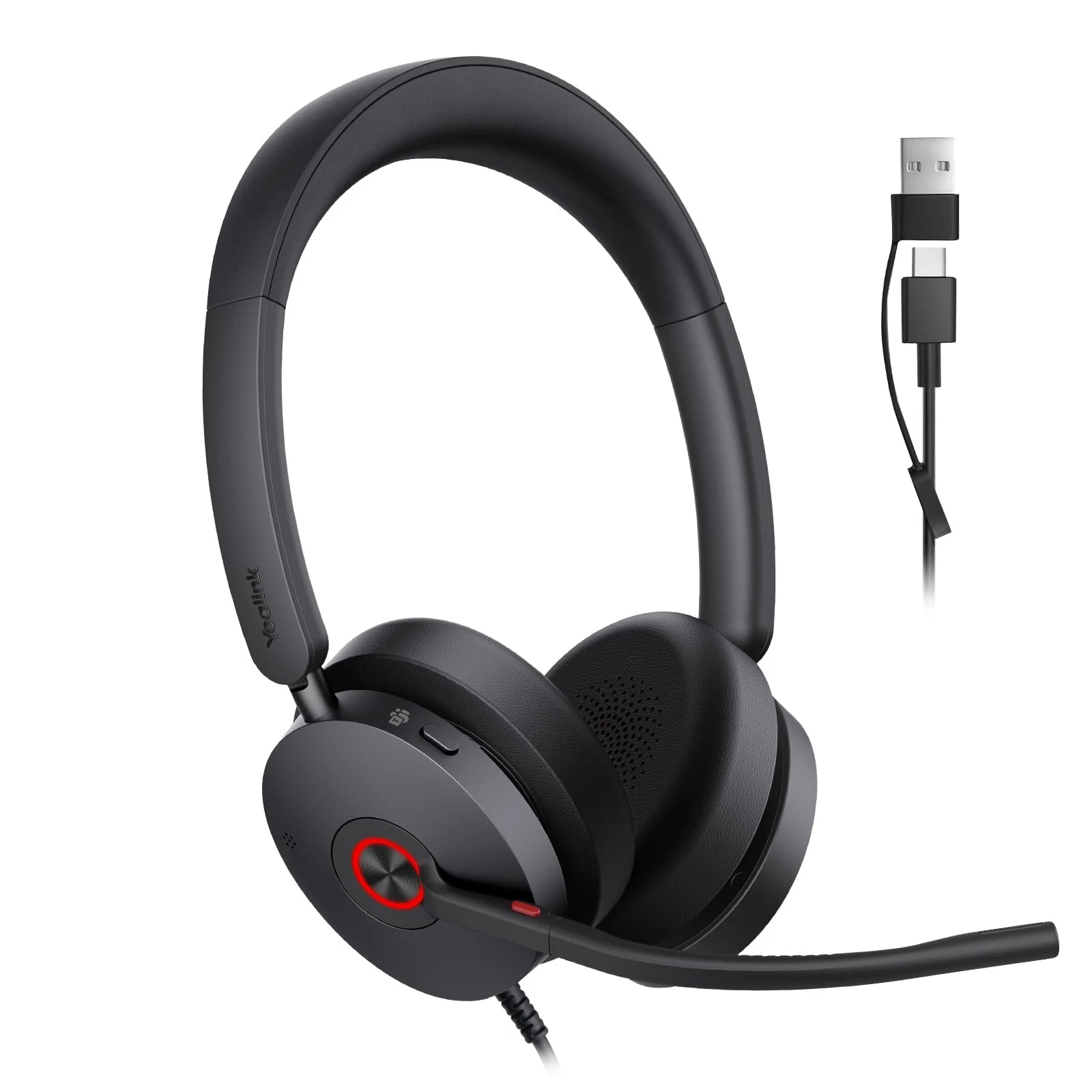 Yealink UH48 Dual Teams USB-C/A Corded USB Headset