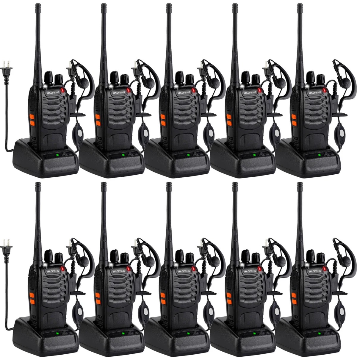 Baofeng BF-888S Two Way Walkie Talkie Radios 16 Channel (9 Pieces)