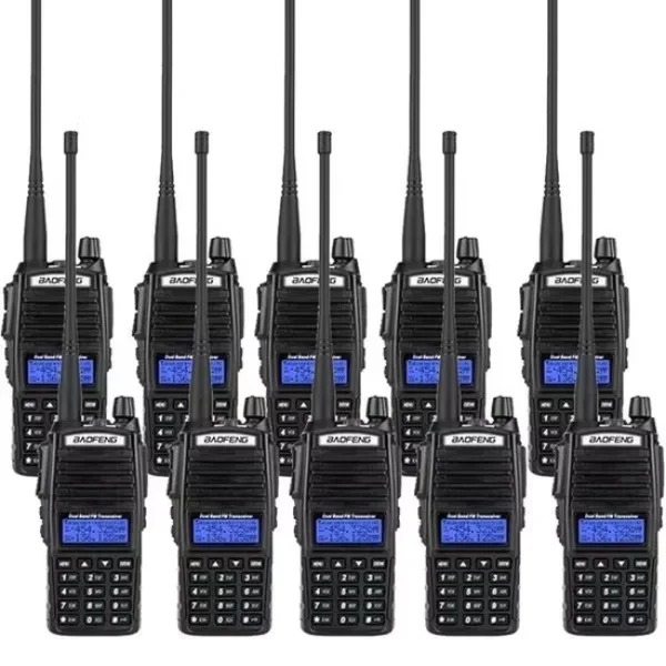 Baofeng UV-82 5W Dual Band Walkie Talkie Radio Ten Pack 5KM to 8KM Range