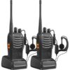 Model: Baofeng 888S Type: Rechargeable Two-Way Handheld Radio Pack Size: 2 Walkie Talkies Frequency Range: UHF 400–470 MHz Channels: 16 Pre-programmed Channels Communication Range: Up to 5 km (depending on terrain) Battery: Rechargeable 1500mAh Li-ion Battery Life: 8–10 hours per full charge Output Power: 5 Watts Build: Lightweight and durable plastic casing Audio: Clear sound with noise reduction