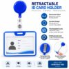 Retractable ID Card Holder With Clip