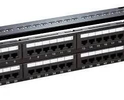 D-Link NPP-C61BLK481 48-Port Cat6 Patch Panel – RJ45 Ethernet Network Rack Mount