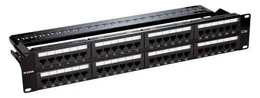 D-Link NPP-C61BLK481 48-Port Cat6 Patch Panel – RJ45 Ethernet Network Rack Mount