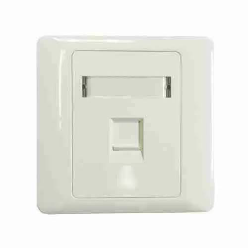 NFP-0WHI11 Single Faceplate withShutter & ID Plate - White