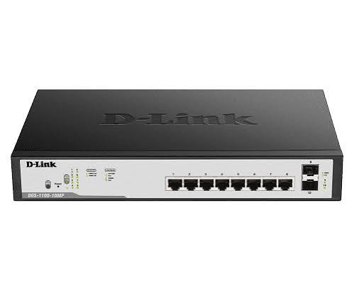 D-Link 8 Port PoE Gigabit Smart Managed Switch – DGS-F1100-10PS-E/B