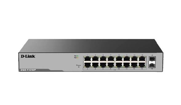 D-Link DGS-F1016P 16-Port Gigabit PoE+ Switch